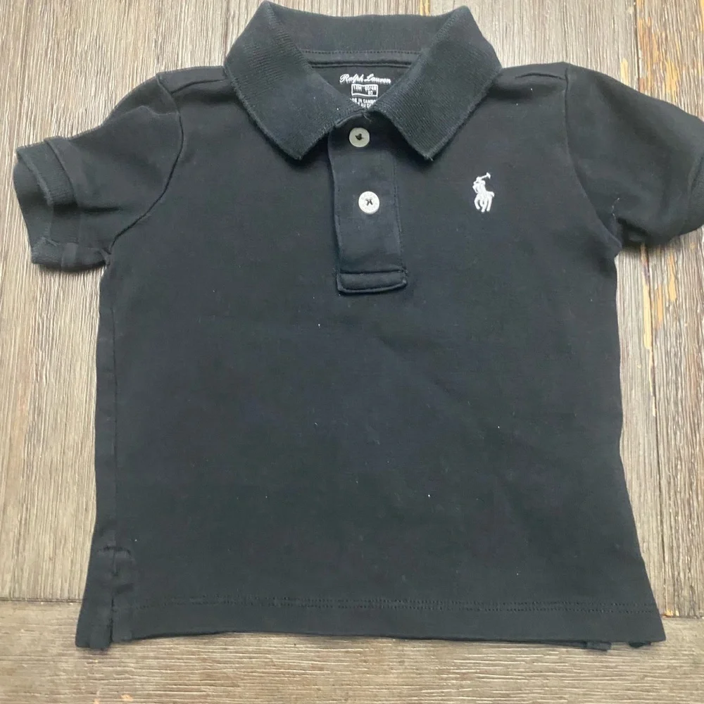 Polo Ralph Lauren 12M Shirt Black Short Sleeve
